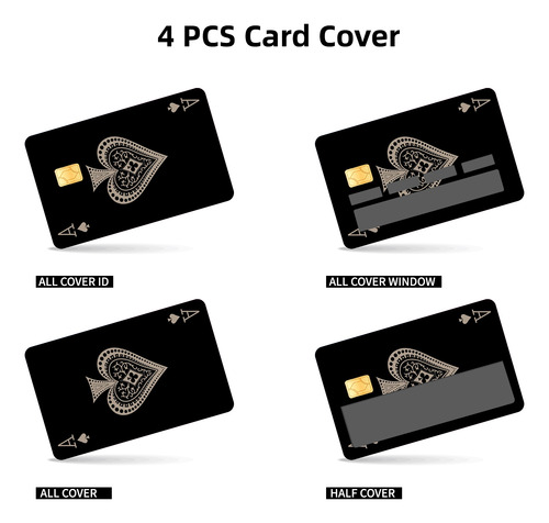 Adesivo De Pele Para Cartão De Crédito, 4 Unidades/conjunto,