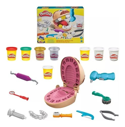 Kit Masas Play-doh Dentista Bromista 8 Potes Accesorios 3+
