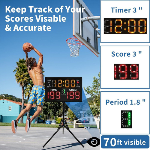 Marcador Electrónico De Baloncesto Con Timbre For Juegos