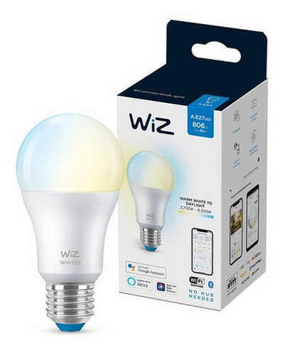 Imagen 8 de 8 de Foco Led Inteligente Wifi Wiz Cálida/fría 9w E27 X3 Unidades
