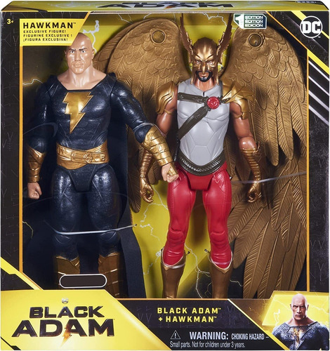 Figuras 12 Pulgadas 2 Pack Black Adam + Hawkman