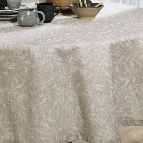 Toalha De Mesa Dohler Linho Redonda 8 Lugares Impermeável 2m
