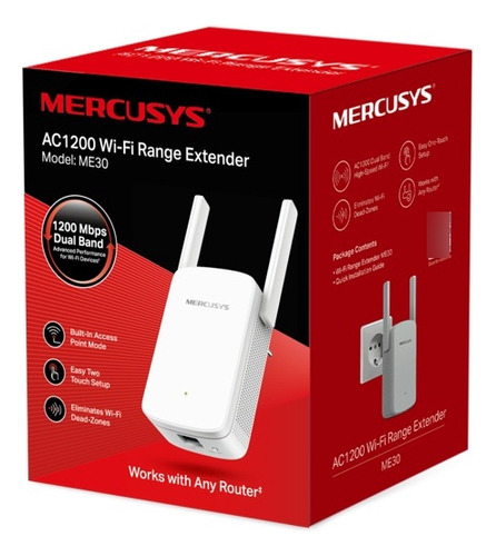 Extensor Repetidor De Señal Wifi 1200mbps Dual Band Mercusys