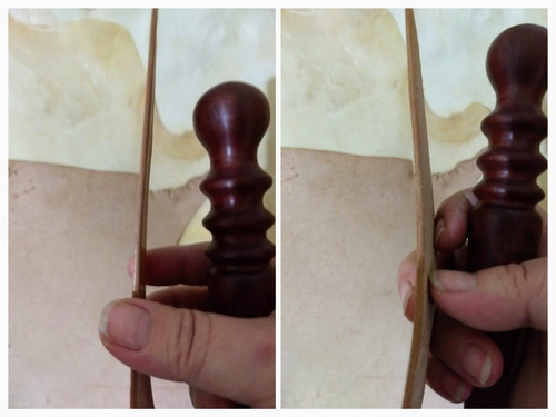 Imagen 2 de 8 de Bruñidor Slicker Alisador Pulido Bordes Cuero Madera Dura