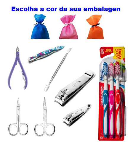 Kit Manicure Presente 10 Em 1 Azul Borboleta Merheje