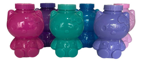 6 Vasos Kitty Sentada Kitty-chelas Fiesta Bebida Tapa Popote
