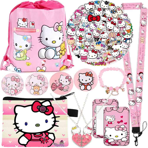 Emisoo Kawaii Hello Pink Kitty - Juego De Regalo De Mercancí