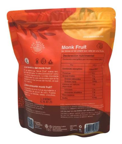 Edulcorante Monk Fruit Las Balsas 400g