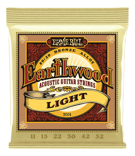 Encordado Ernie Ball 2004 Acustica Earthwood 0.11 La Plata 