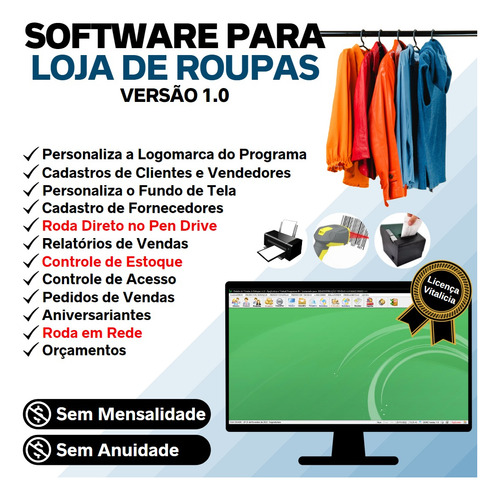 Software Para Loja De Roupas Com Vendas Estoque Clientes 1.0