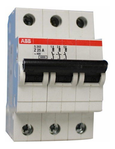 Mini Interruptor Curva Z S203-z- 3 Polos 25 Amp. En 220 V