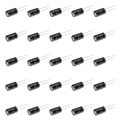 25x Capacitor Eletrolítico 10uf X 350v 105º Kit C/25 Peças