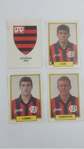 Lote 04 Figurinhas Atlético Paranaense Brasileiro De 1992