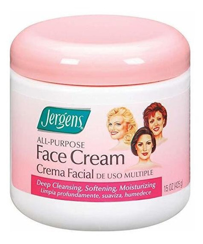 Jergens Uso Múltiple De Crema Facial, De 15 Onzas (paquete D