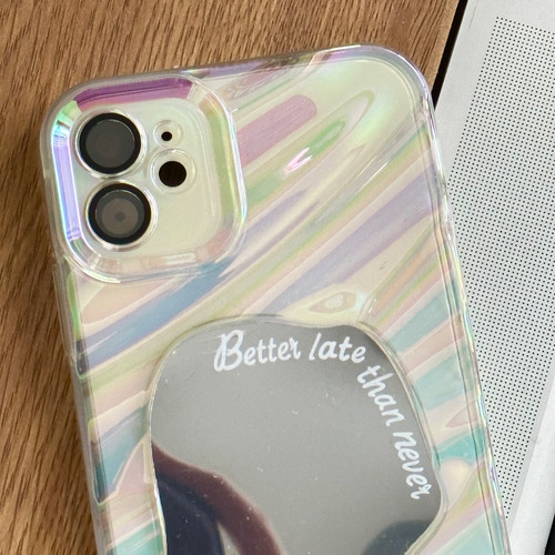 Funda Tpu Transparente Holografica Con Espejo Para iPhone 11