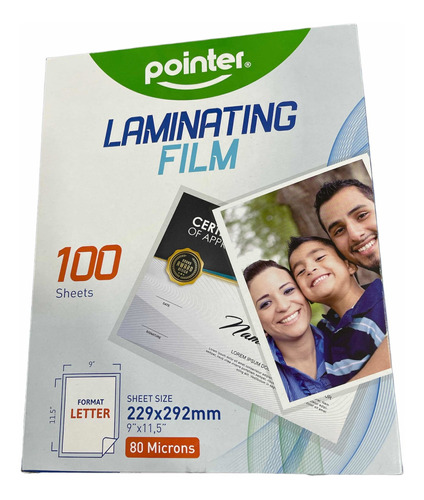 Láminas Para Plastificar Carta 80 Micrones 229x292mm 100und