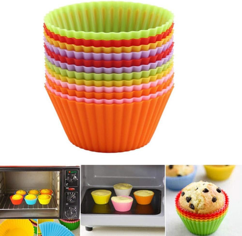 Mini Pan De Muffins Tvoip Moldes De Cupcake De Silicona 2 24