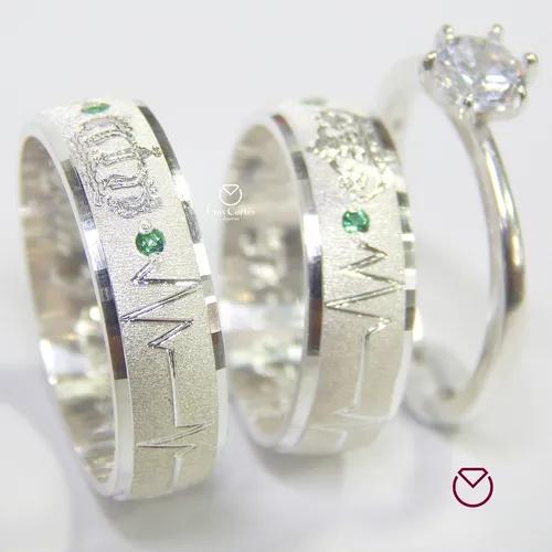Aros de matrimonio plata con oro cheap