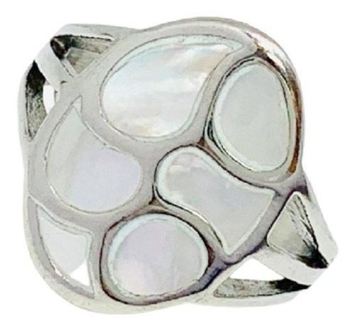 Anillo Oval Acero Quirúrgico Mujer Aaq 024