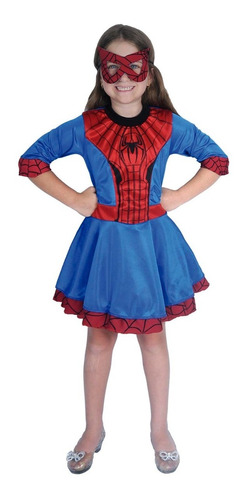 Disfraz Spider Woman Gwen Mujer Araña Ghost Antifaz Niña 