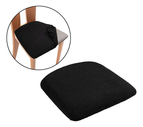 Estirar La Cubierta Del Asiento De La Silla De Comedor Negro