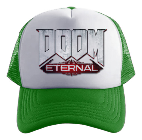 Doom Eternal Logo Gorra Friki Tu Eres Verde Talle Único Regulable Doom Eternal Logo