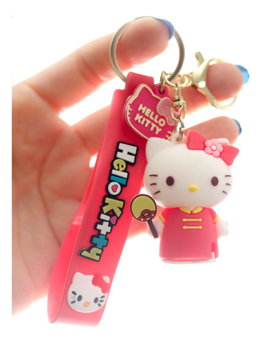 Llavero Goma | Sanrio Hello Kitty Con Pandereta