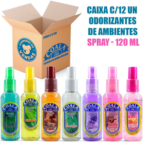 Kit 12 Unidades Coala Odorizante Spray 120 Ml - Escolher