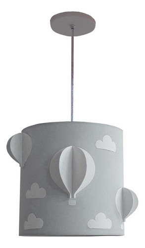 Lámpara colgante para niños con globos en forma de cúpula gris, 25 x 25