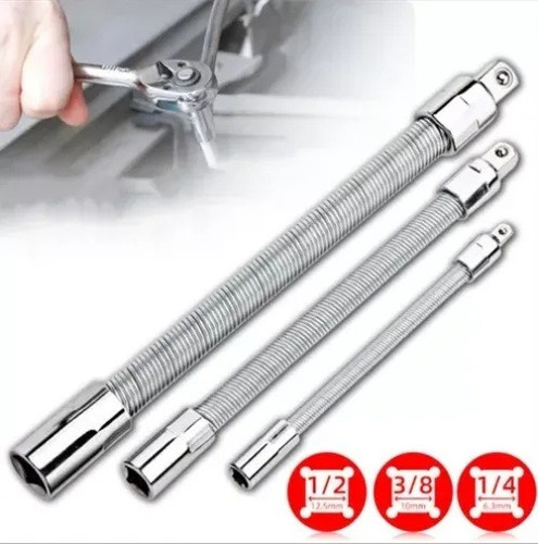 Haste De Extensão Flexível Dobrável De 3 Peças 1/4 3/8 1/2 Tamanho Da Chave 1 Unit