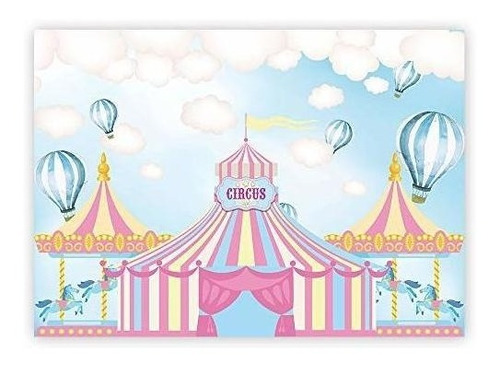 7x5ft Pink Circus Tents Theme Party Telón De Fondo Car...
