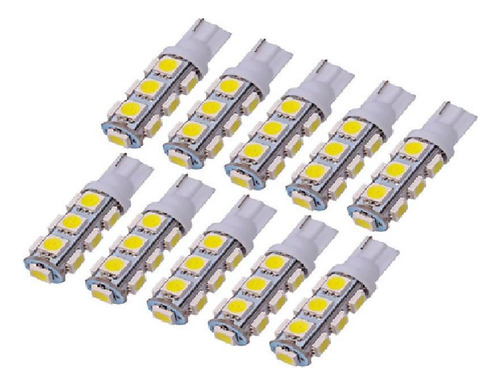 Kit 10 Lâmpadas T10 13 Led Branca Pingo Luz 5050