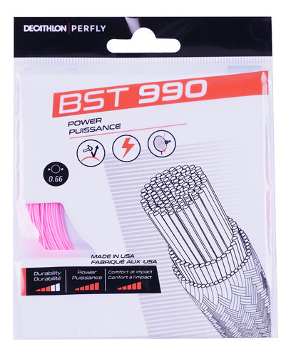 Corda De Badminton Bst990 Perfly Cor Pink