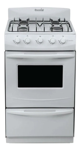 Imagen 1 de 4 de Cocina Escorial Candor gas natural 4 hornallas  blanca puerta con visor
