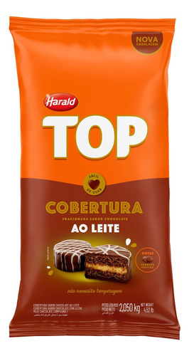 Harald Top Gotas Cobertura Fracionada Chocolate Leite 2,05kg