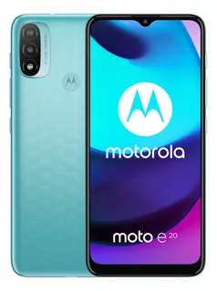 Motorola E20 32GB 2GB de ram Color Azul Aqua