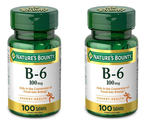 Vitamina B6 100 Mg Metabolismo Y Sistema Nervioso 200 Tab