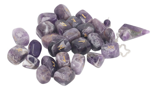 Conjunto De Runas De Cristal, 25 Peças De Pedras Rúnicas Que