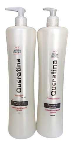 Kit Shampoo E Condicionador Queratina Restauração 1l