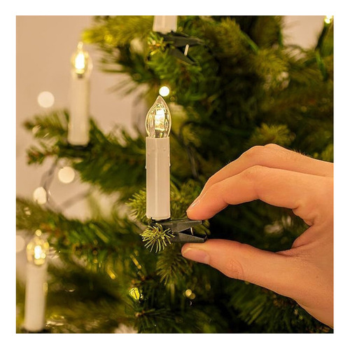 20 Led Candlelight Árbol De Navidad Luces De Control Remoto