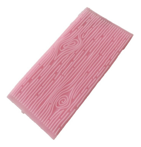 Molde Silicona Textura Madera Tronco Repostería Porcelana Color Rosa