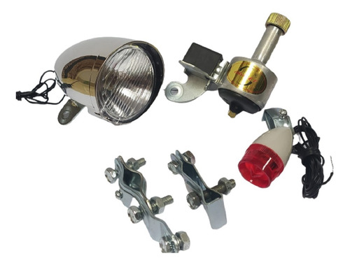 Imagem 1 de 4 de Farol A Dínamo 6v 3w Modelo Antigo Para Bicicleta Lowrider