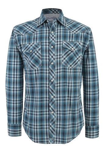 Camisa Vaquera Wrangler Hombre Manga Larga 93b