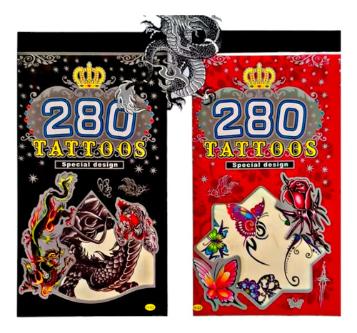 Tatuajes Temporales X 2 Libros - Unidad a $1000