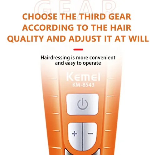 Super Combo Kemei Profesional Inalámbrico Con Base Km-8543