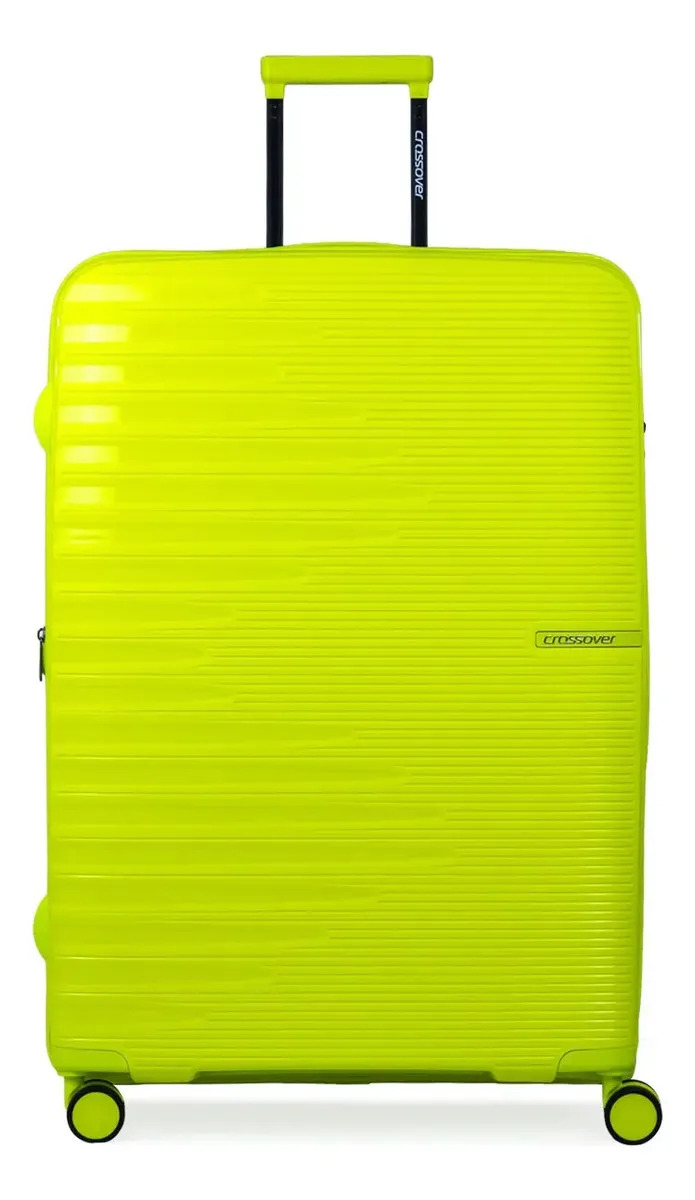 Valija Crossover Polipropileno Capri Grande Color Verde/Amarillo Liso