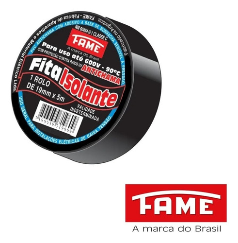 Kit Com 15 Fitas Isolante Fame Uso Geral 19x05m - Fame