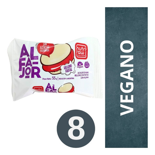 Alfajor De Maní Y Fruta Nutri Raw 8 X 50 Gr