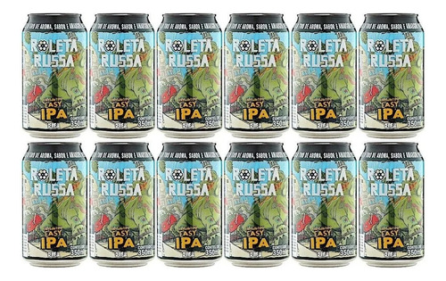 Kit 12 Cerveja Roleta Russa Easy Ipa - Lata 350 Ml