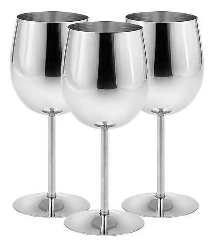 3pcs Elegante Copa De Vino De Plata Copa Copa De Jugo De